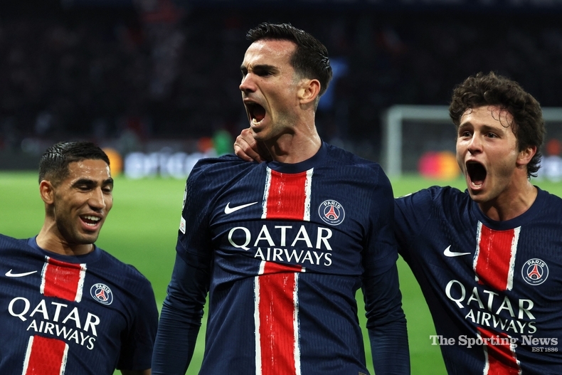 선제골 기록한 PSG 파비안 루이스(가운데). /AFP=연합뉴스