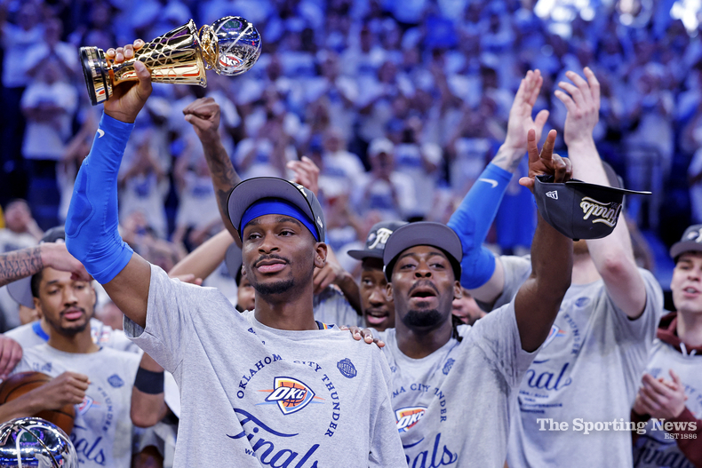 NBA 챔피언결정전 진출한 오클라호마시티 선더. /로이터=연합뉴스