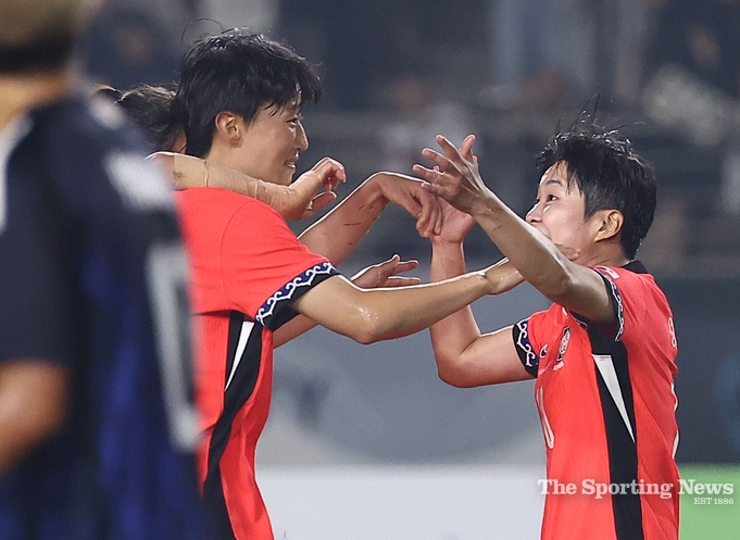 지난 일본과 경기에서 한국 여자축구팀 / 연합뉴스